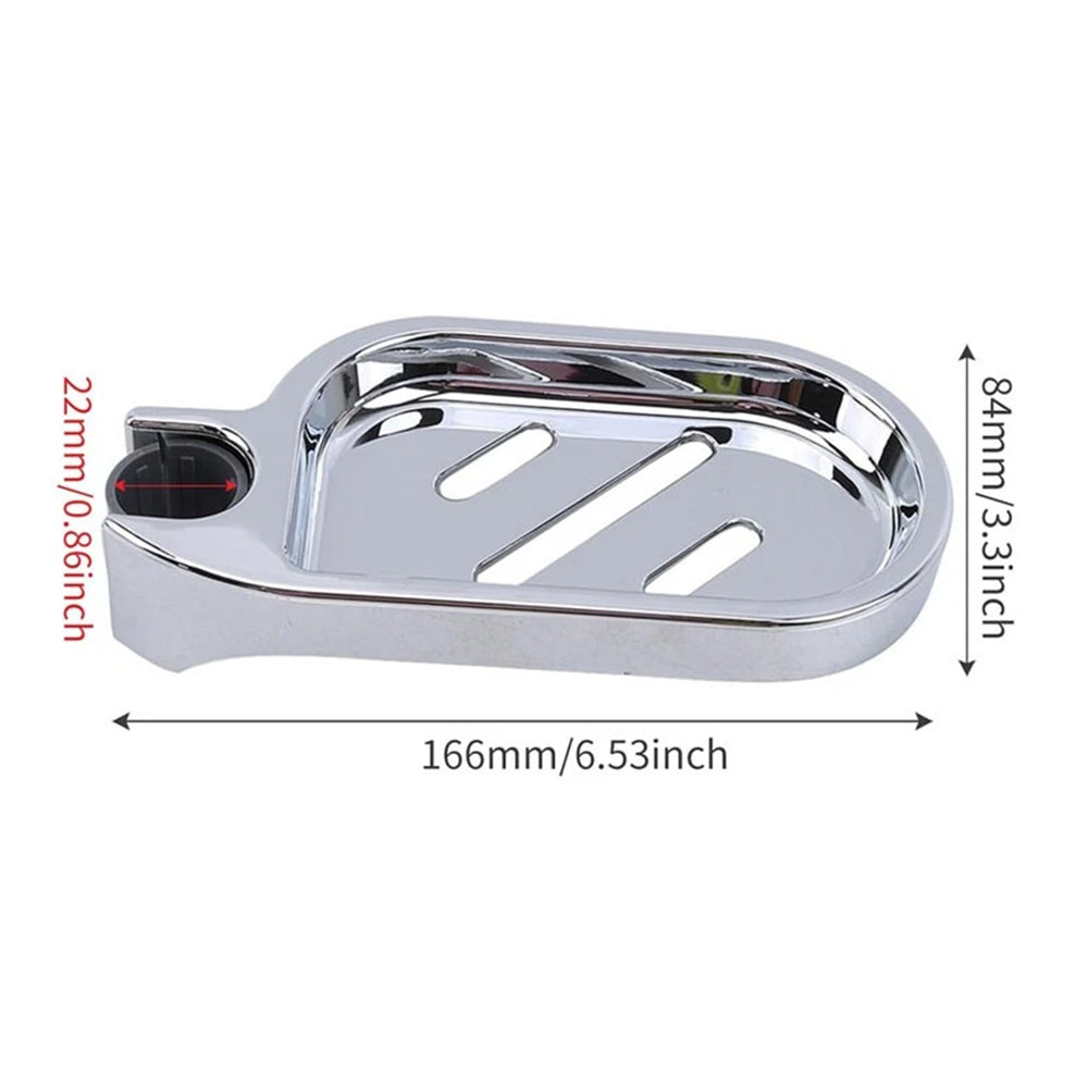24mm Clip-on Soap Dish Tray Holder Shower Slide Soap Plates Smooth Bathroom Bar Drop