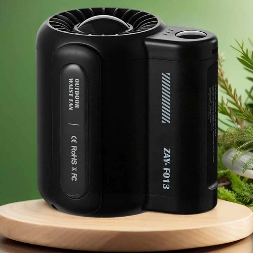 Clip on Waist Fan Cooling Fan Handheld Hands Free Rechargeable Under Shirt Fan