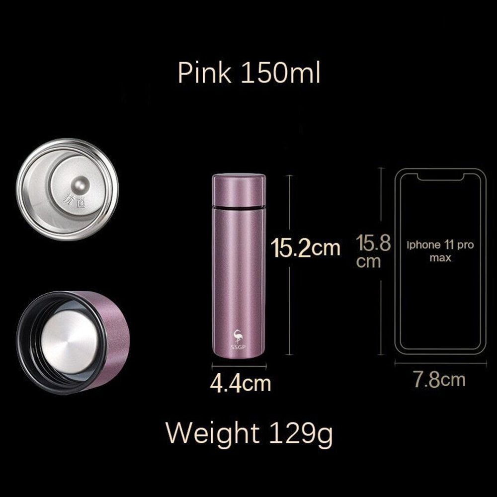 Thermos Water Bottle Mini Coffee Mug Vacuum Insulated for Hot Cold Drinks Office