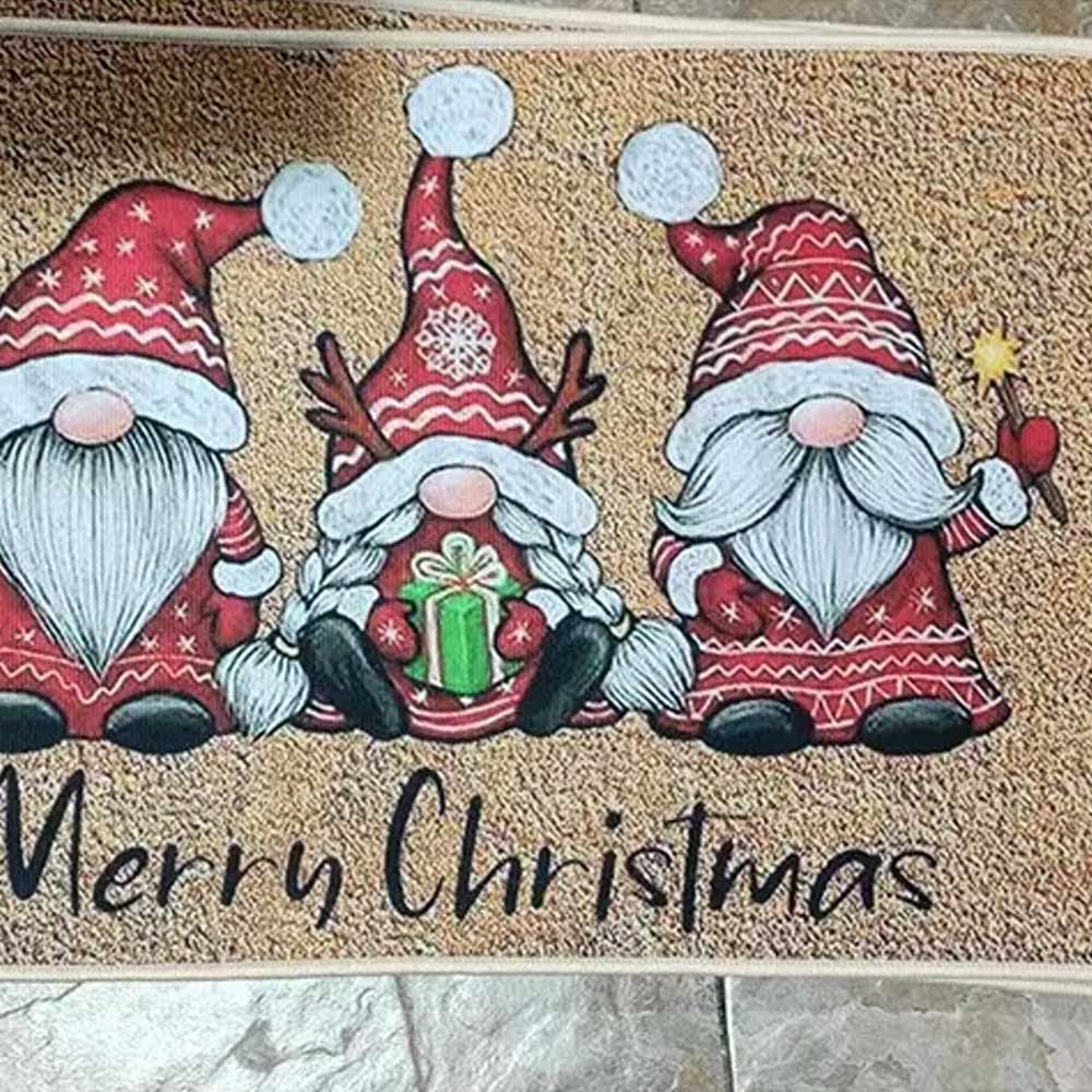 Merry Christmas Front Door Mat Non Slip Entrance Floor Carpet Indoor Hallway Home Decor