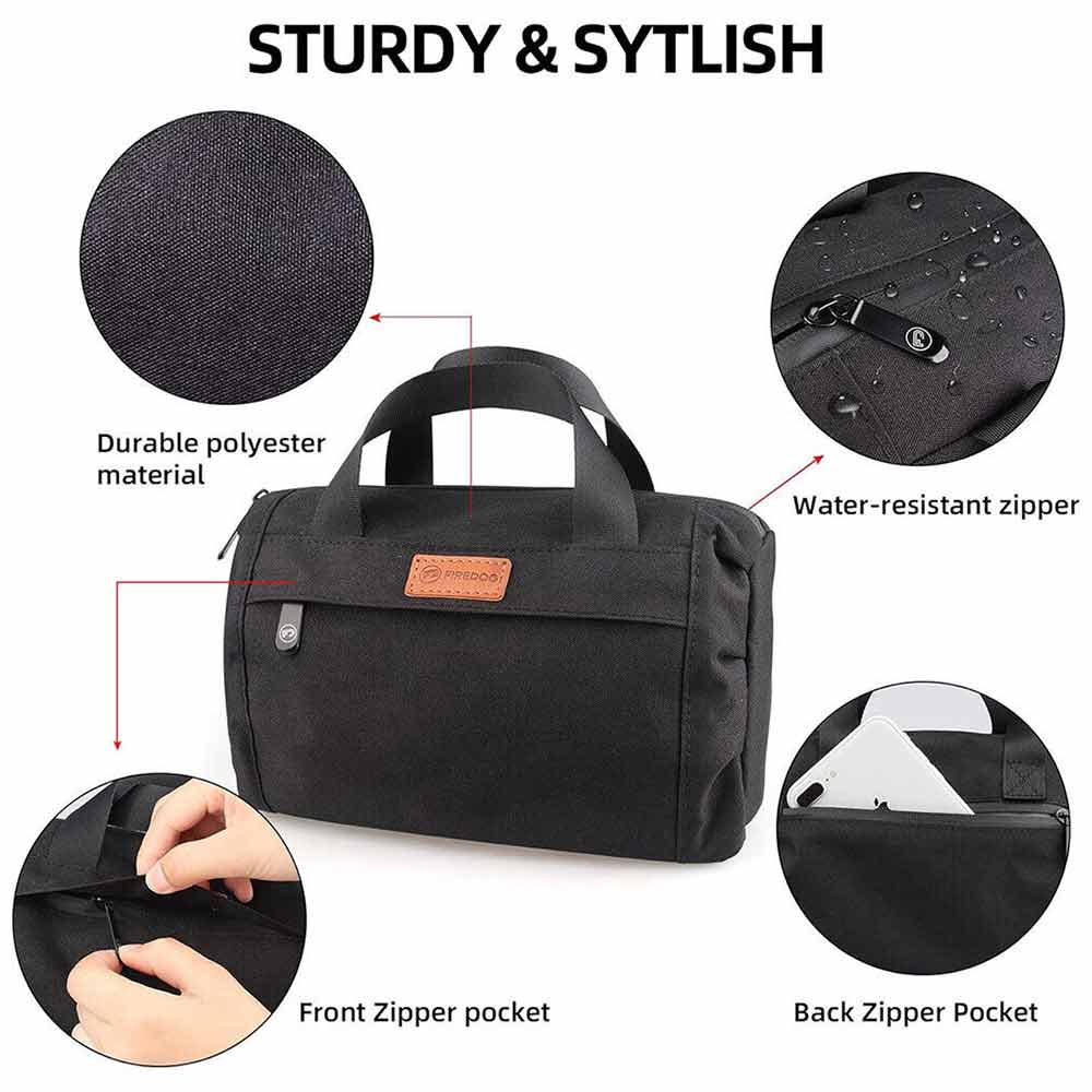 Black Large Odor Proof Bag Smell Proof Pouch, Carbon Lined Smoking Stash Case