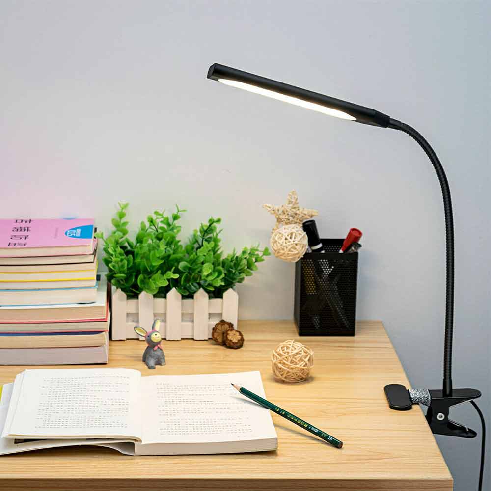 Flexible Clamp Reading Light USB Clip On Desk Lamp LED Bed Table Bedside Night