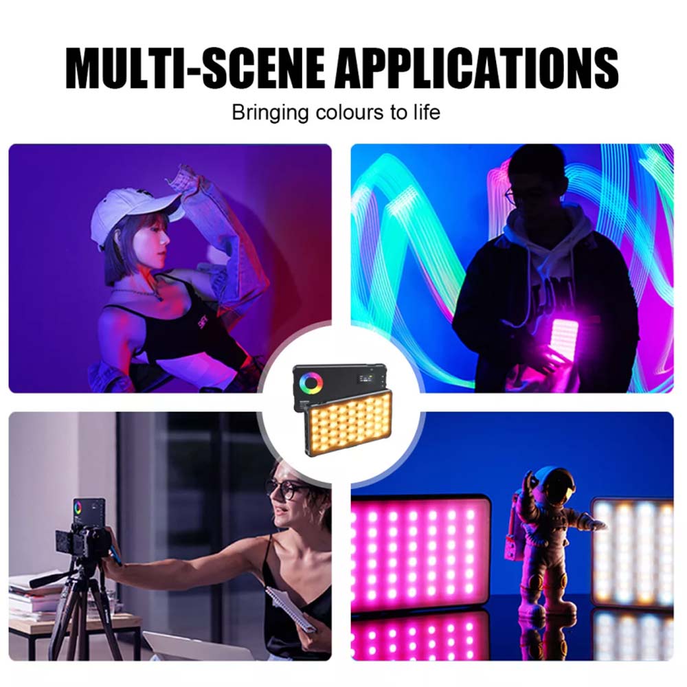 RGB LED Light 2500K-9000K Camera Photography Video Light Handheld Fill Light