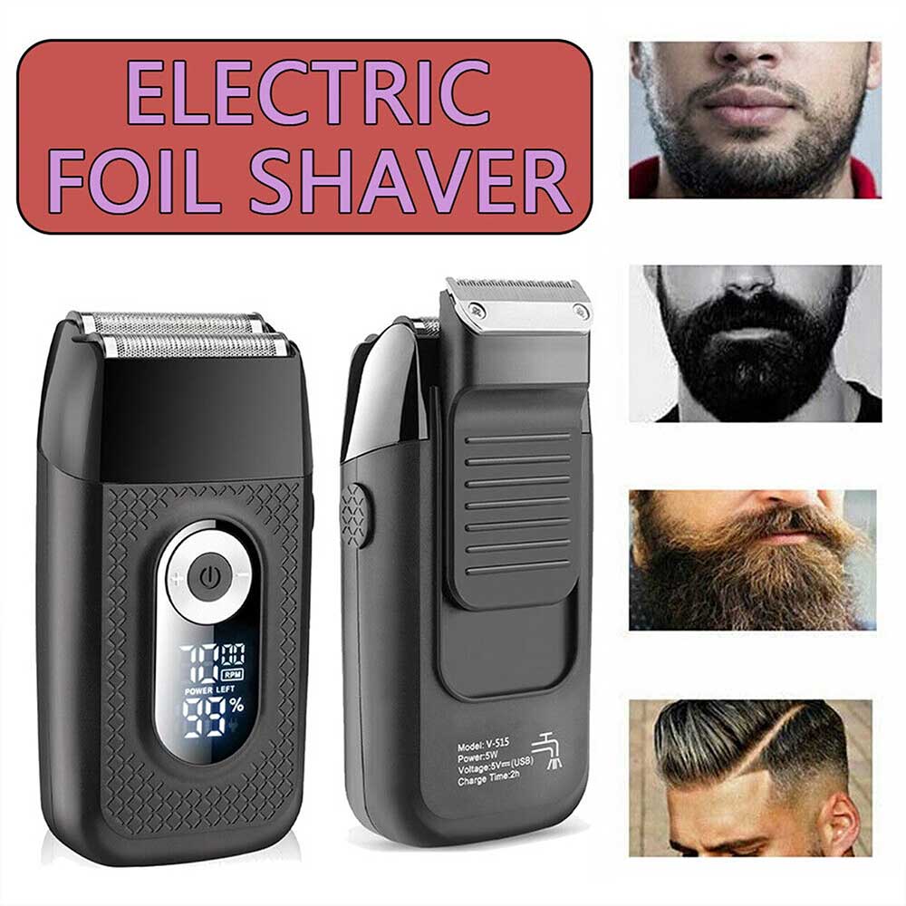 Electric Foil Shaver Reciprocating Cordless Razor Hair Clipper Beard Trimmer USB