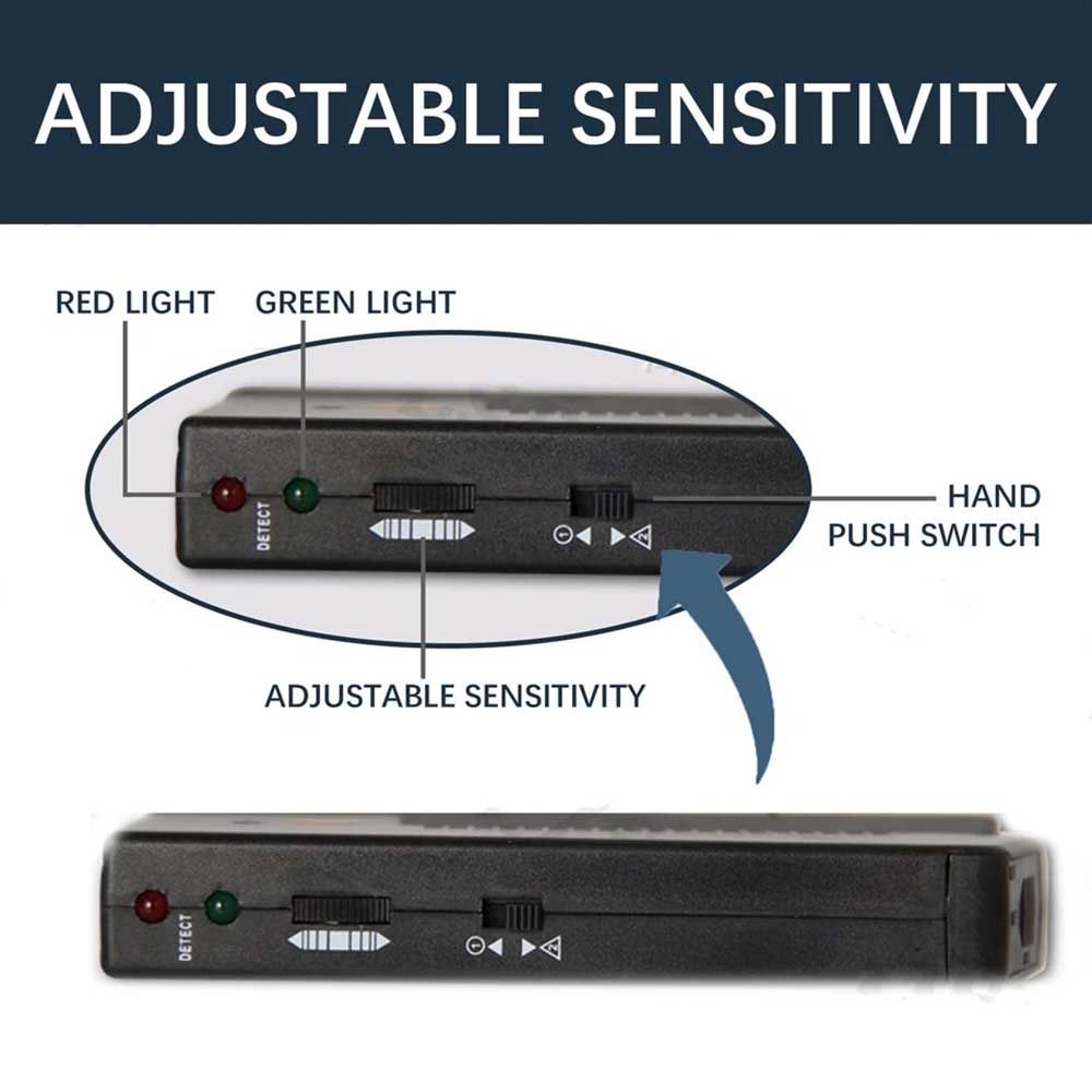 WPP123 Handheld Wall Scanner Metal Detector - Adjustable Sensitivity for Wire, Pipe & Power Detection