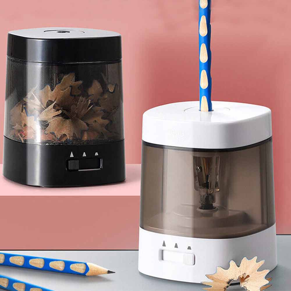 USB Battery Electric Automatic Adjustable Pencil Sharpener 2 Spare Blade