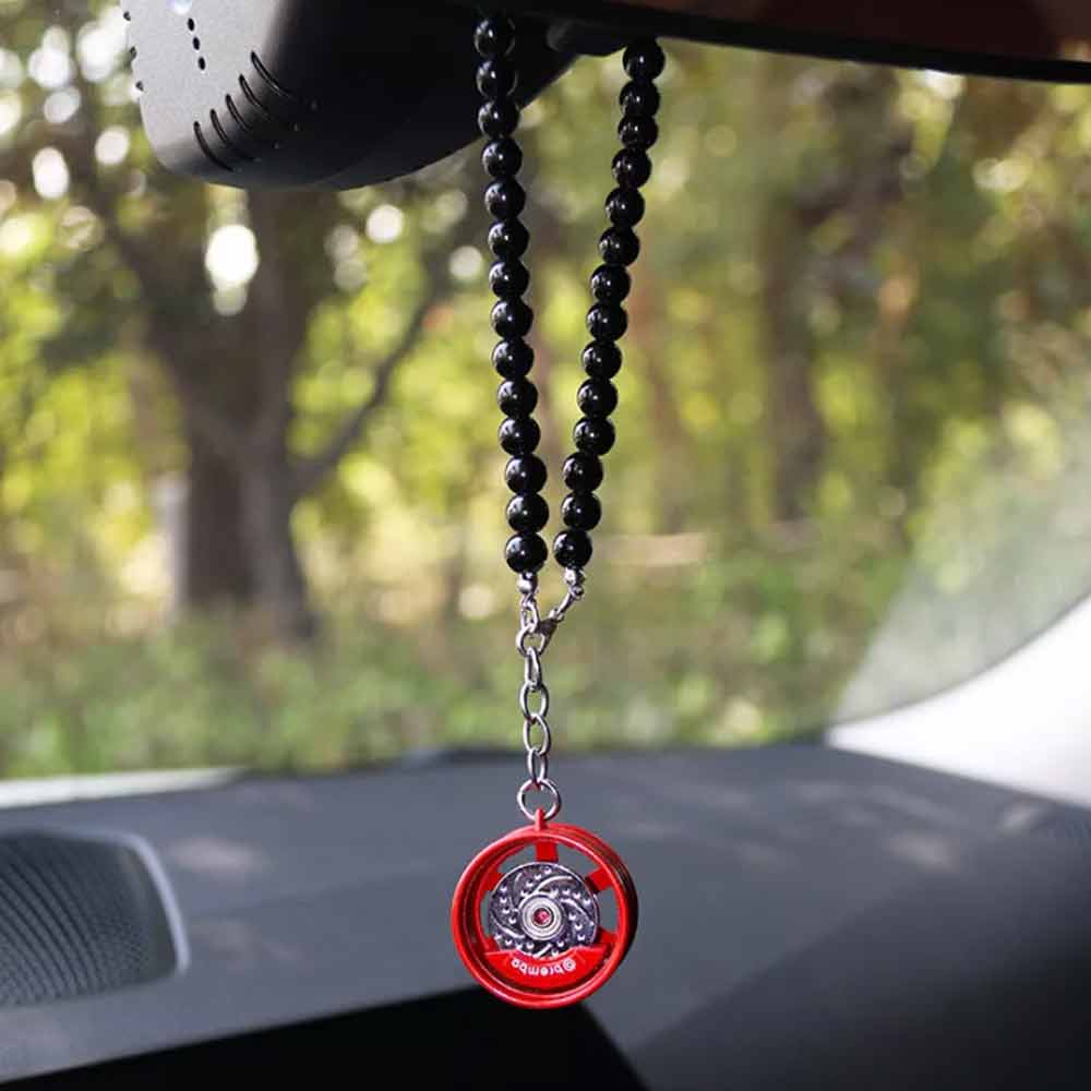 Car Pendant Decoration Metal Hanging Auto Interior Wheel Hub Rear View Mirror
