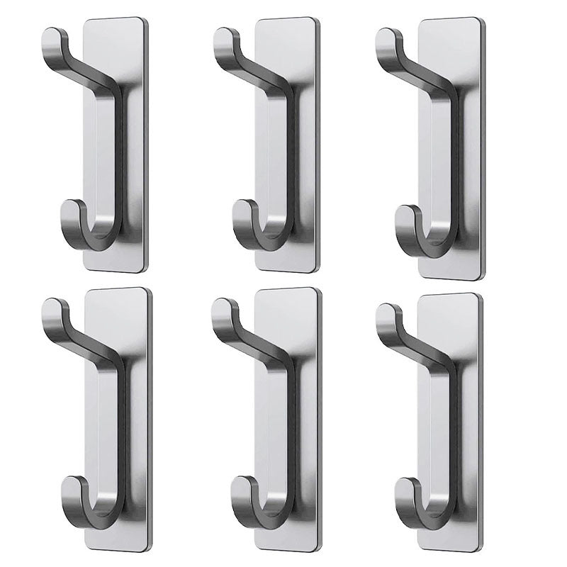 4x Self Adhesive Hooks Sticky Extra Strong Hanging up to 6KG Metal Heavy Duty
