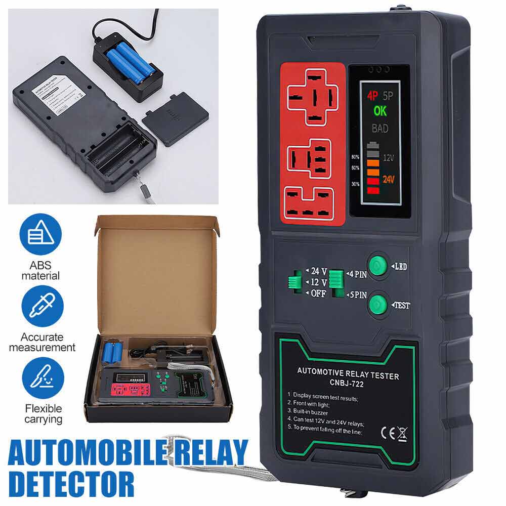 12V/24V LCD Automotive Electronic LIGHTING Relay Tester Car Checker