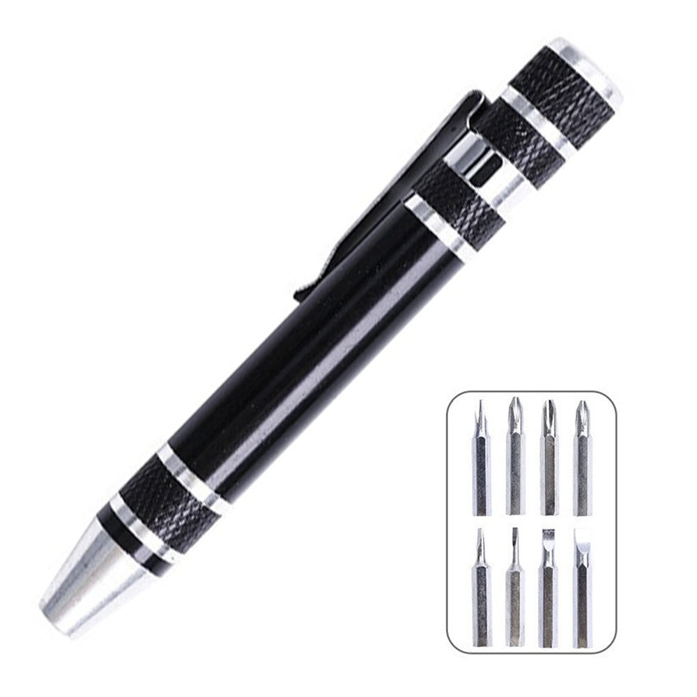 8-in-1 Magnetic Precision Pen Screwdriver Set – Portable Pocket Repair Tool for Watch, Glasses, Laptop & Electronics