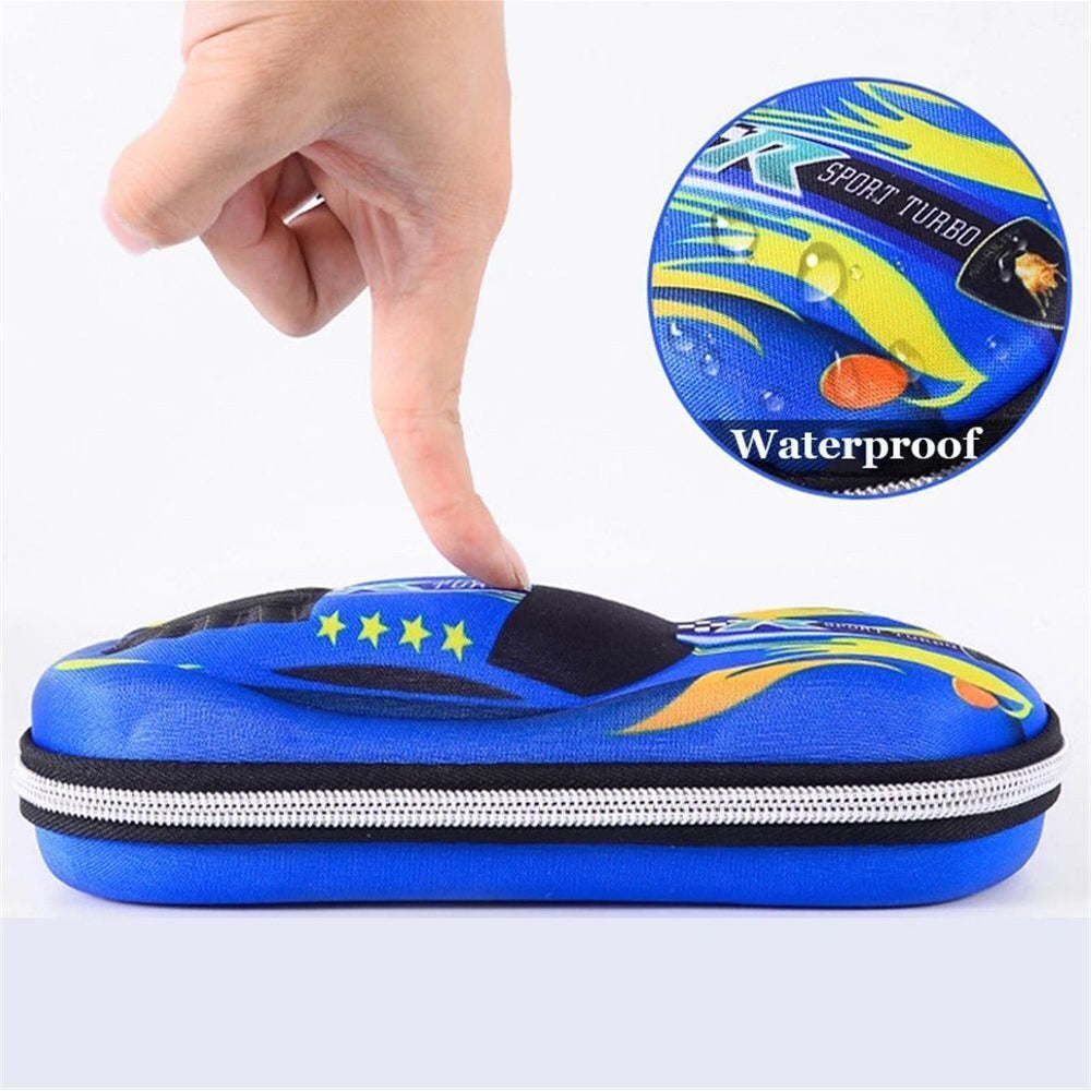 Cartoon Racing Car Pencil Box Holder with Hidden Storage Pockets Gift