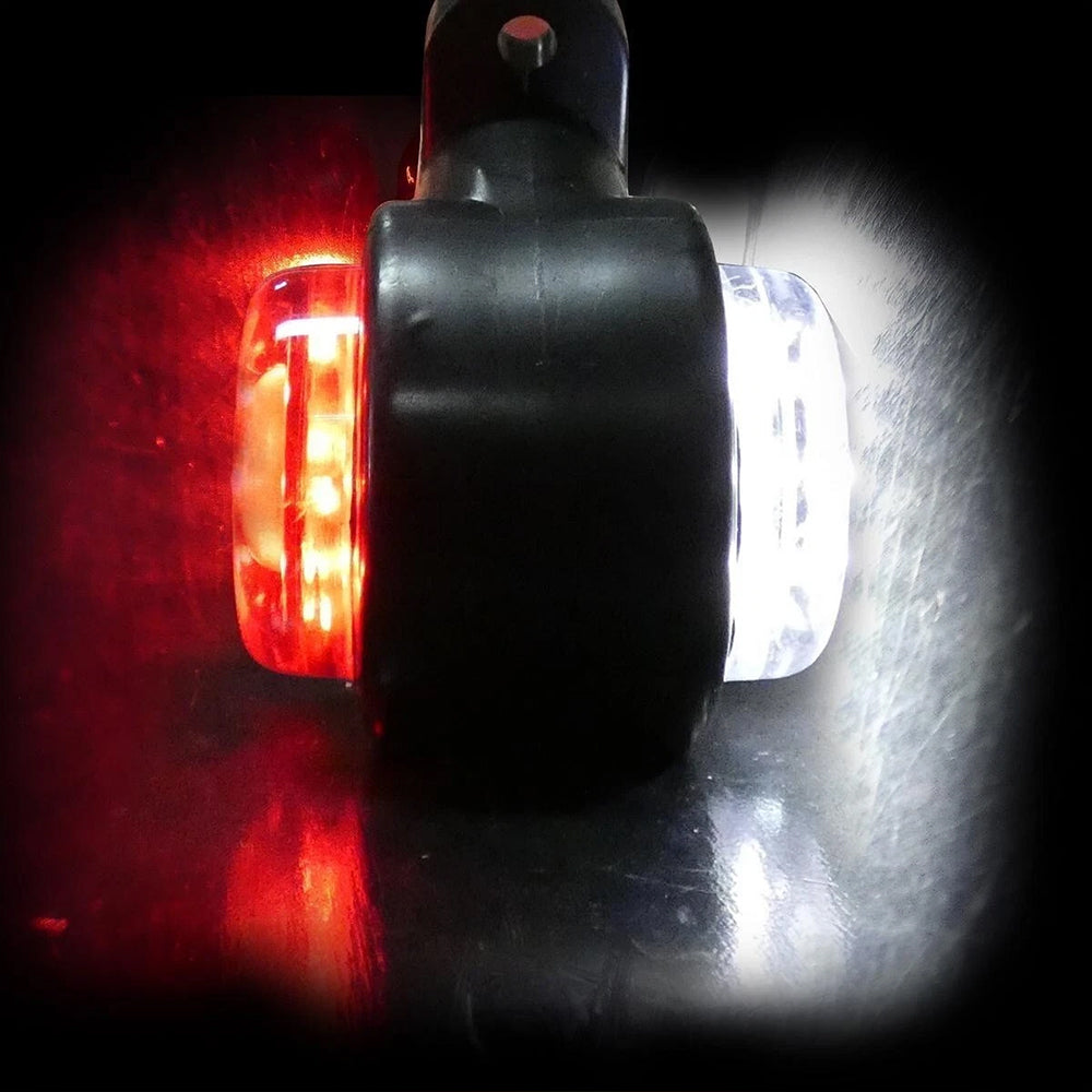 2x Mini Dual Side Rubber Led Marker Lights Trailer Truck Lorry Camper Outline 12-24v