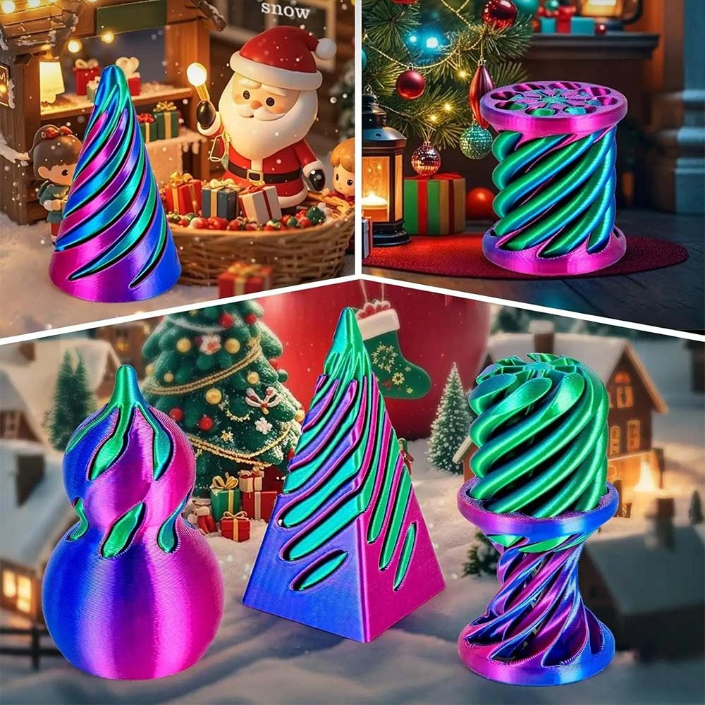 6 Pack Spiral Cone Fidget Toys – 3D Printed Impossible Pass-Through Anxiety Relief Set