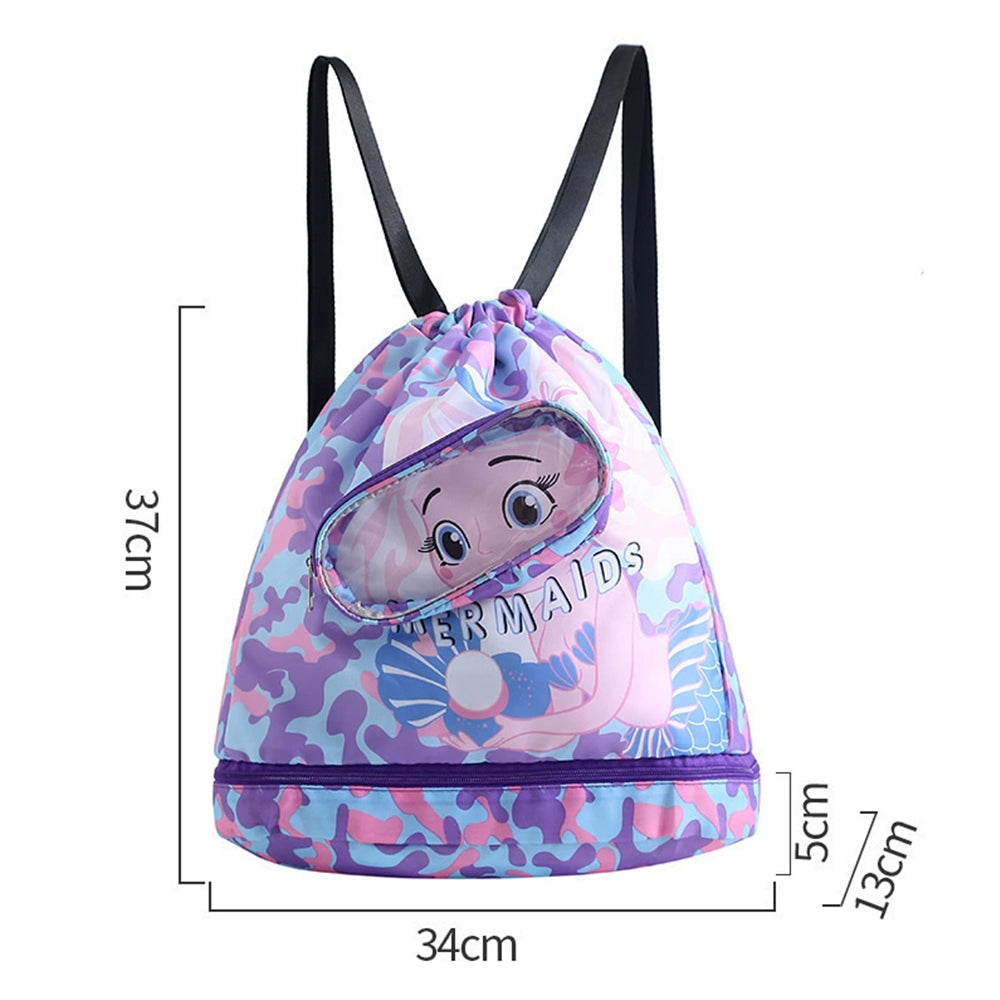 Dry Wet Separation Swimm Storage Bag - Waterproof Washing Bag with Shoe Compartment