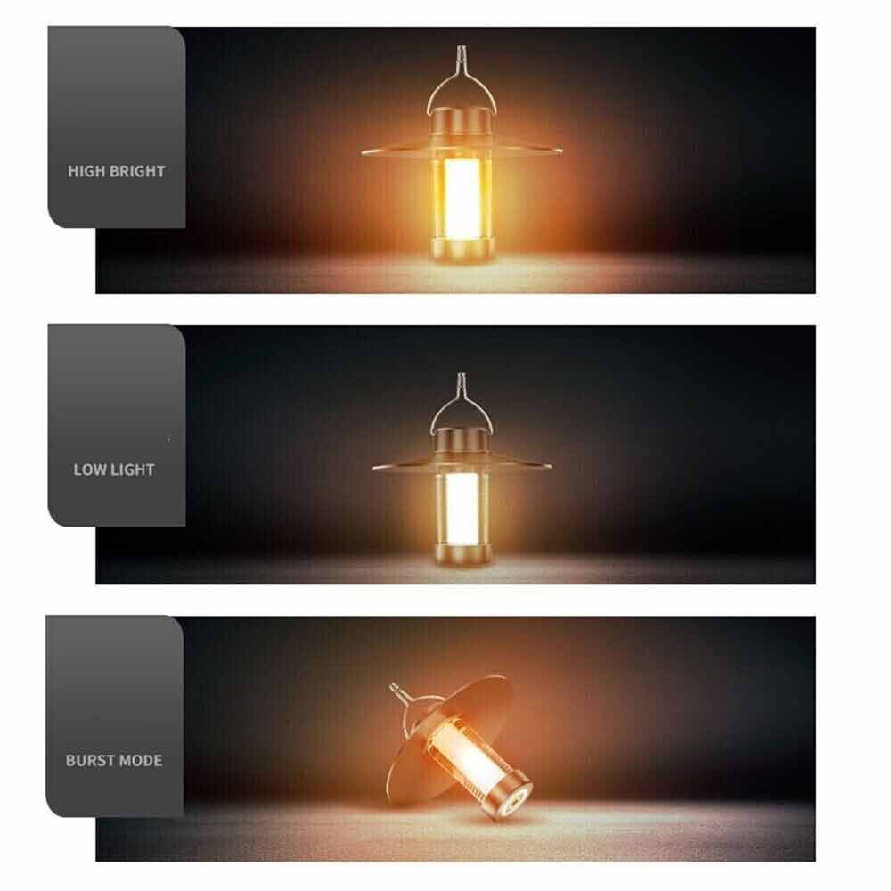 LED Light Lamp Lantern Camping Hiking Outdoor USB Power Lights W/ Stand