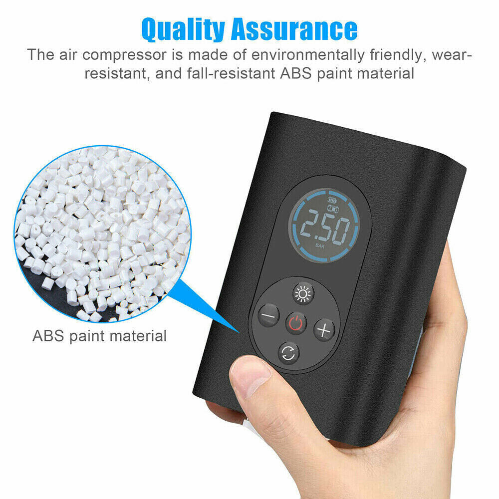Cordless Air Compressor Tyre Inflator Car Bike Ball Motorcycle Electric Pump
