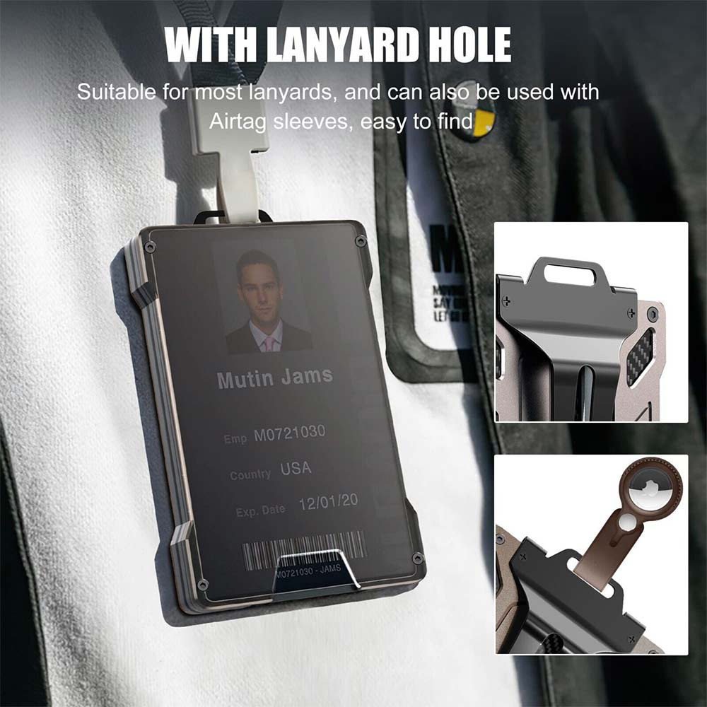 Card Holder Aluminum RFID Blocking Men Credit ID Wallet Slim Money Purse Clip
