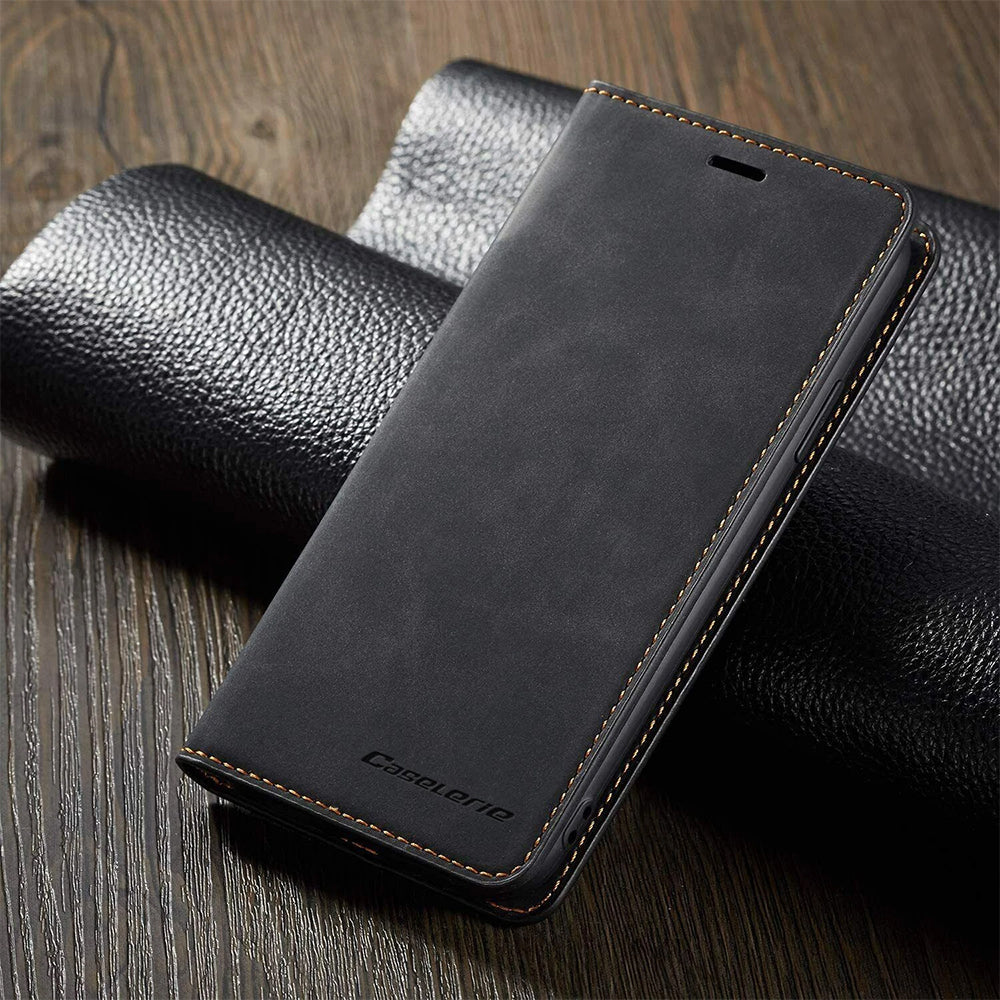 Magnetic Wallet Case for iPhone 17 PU Leather Flip Cover with Card Slots & Kickstand