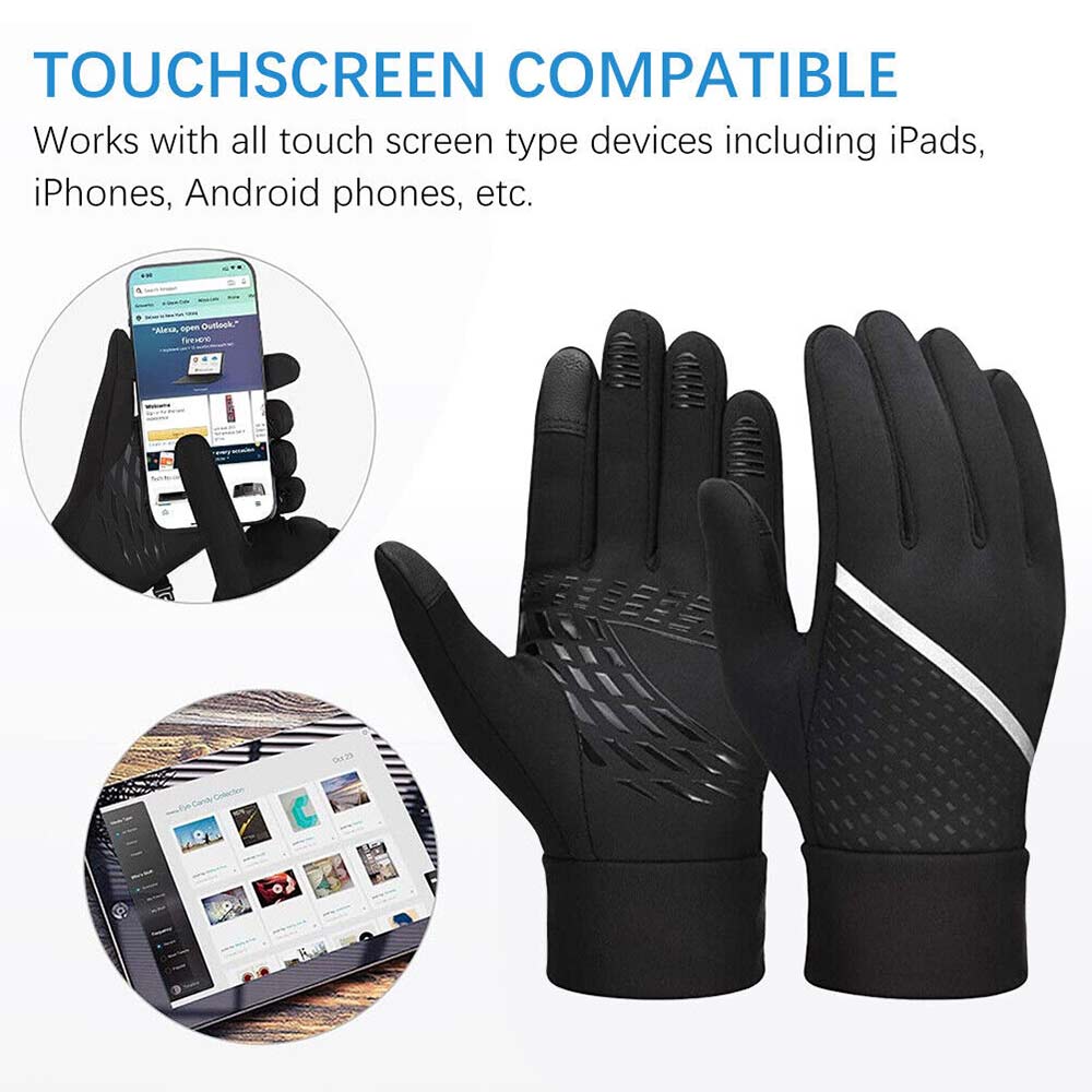 Winter Thermal Warm Gloves with Touch Screen Fingers Windproof Water Resistant