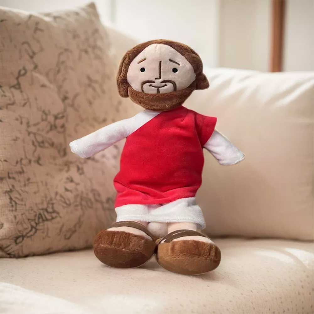 Jesus Plush Doll - Religious Stuffed Toy for Kids, Easter Gift, Christening Present