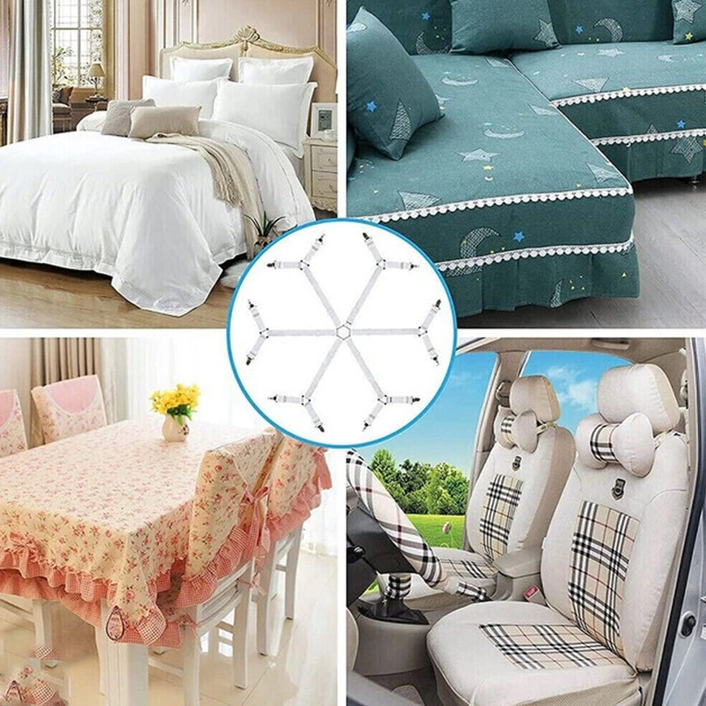 12Clamp Bed Mattress Sheet Clips Holders Fasteners Grippers Straps Suspender Fitted