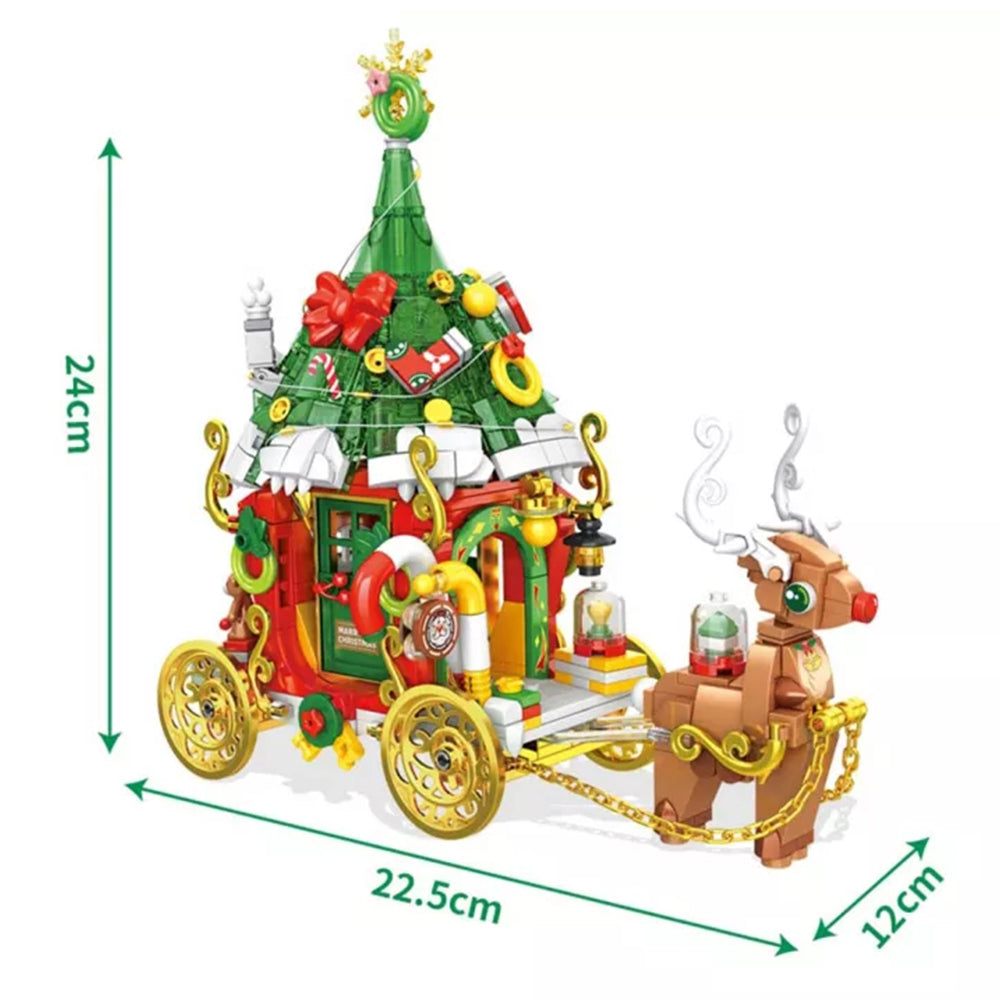 Mini Building Blocks Kids Bricks Girls Toys Christmas Gift Elk Santa Claus & Snowman