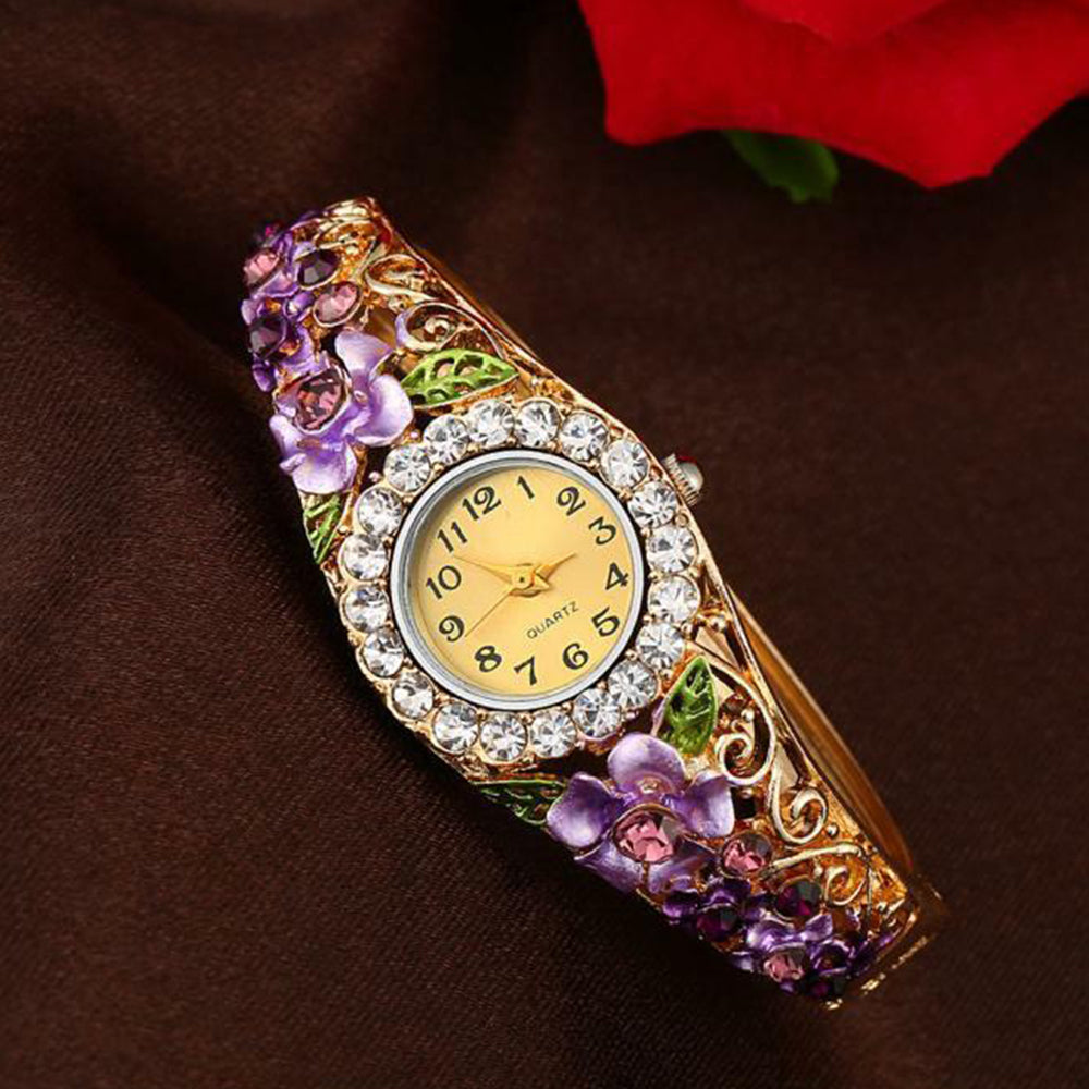 Women's Fashion Luxury Rhinestone Bracelet Watch Ladies Analog Wrist Watches