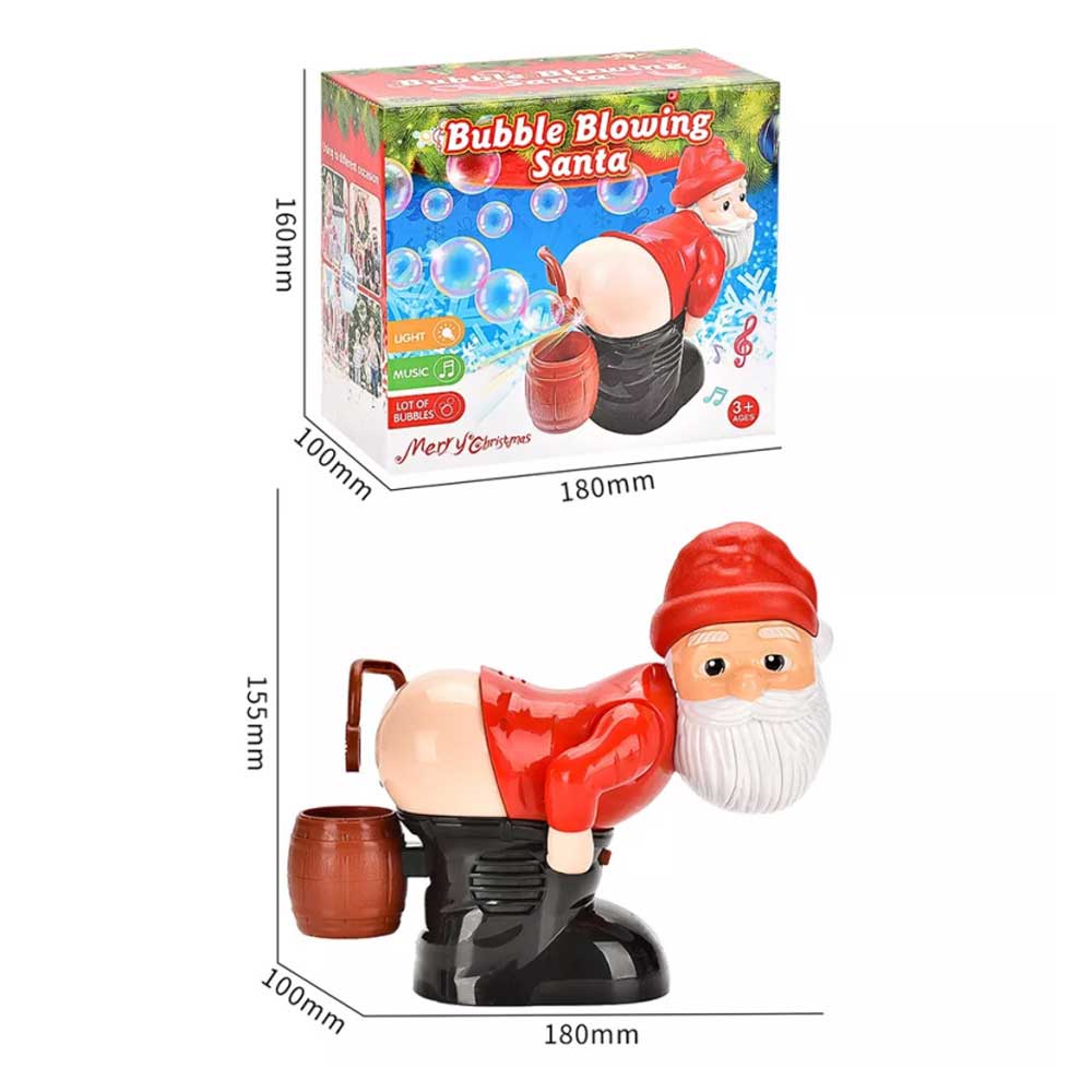 Electric Santa Claus Bubbles Machine Blowing Bubbles Music Light Entertainment