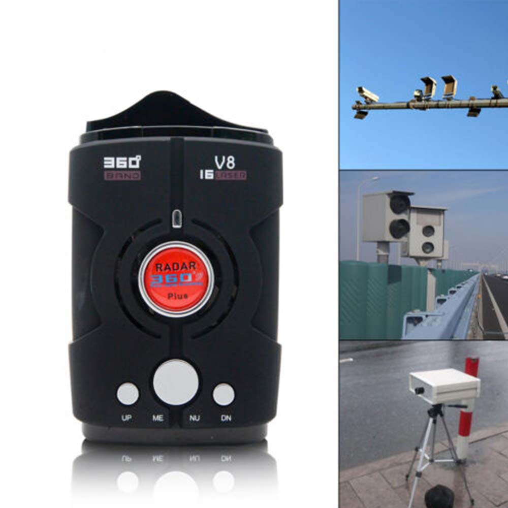Car Radar Laser Speed Camera Detector Full Band 360 Detection System VoiceAlarm