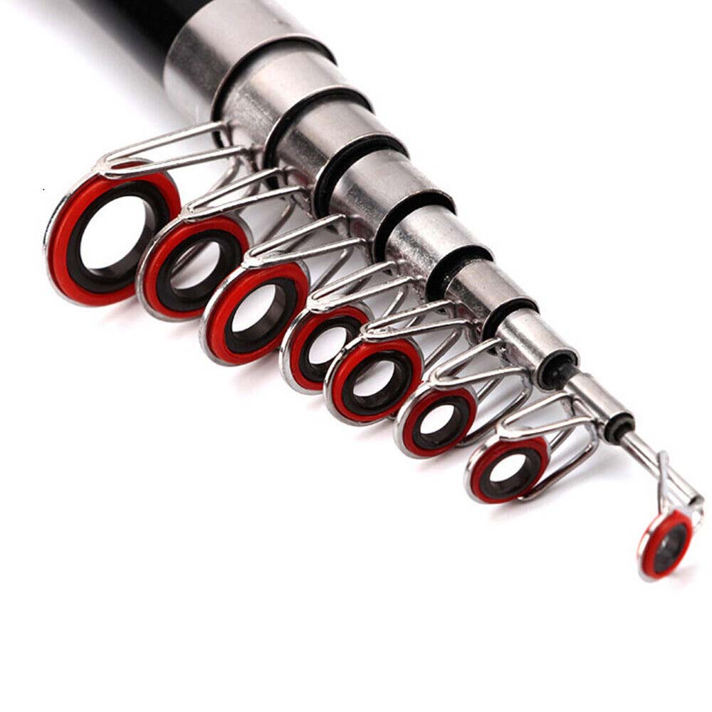 Carbon Fiber Telescopic Fishing Rod Portable Travel Spinning Pole Sea-Freshwater