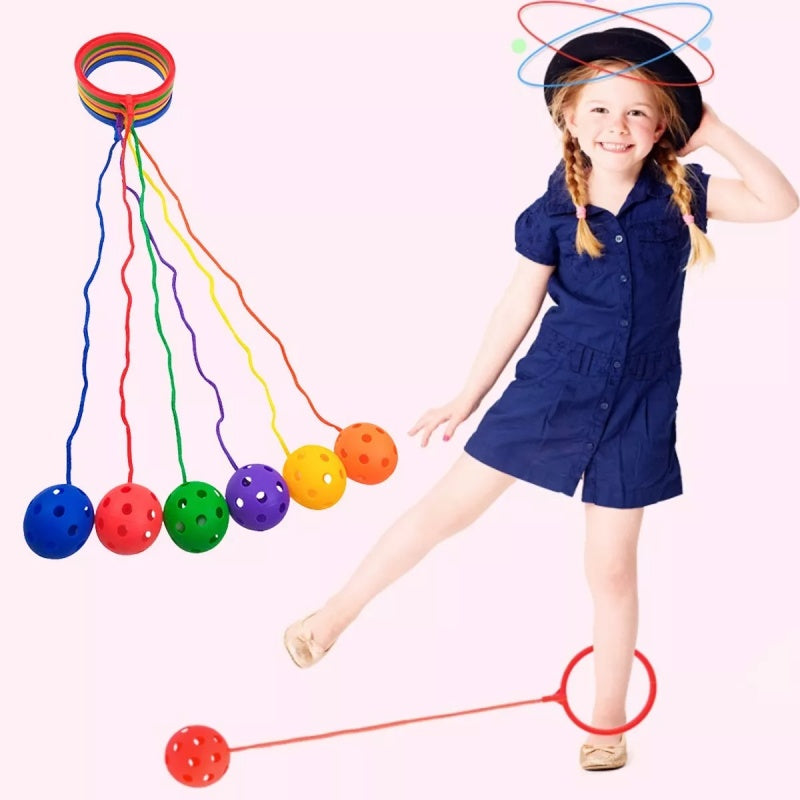3pcs Random Colors Kids Ankle Skip Outdoor Garden Game Fun Bouncing Ball
