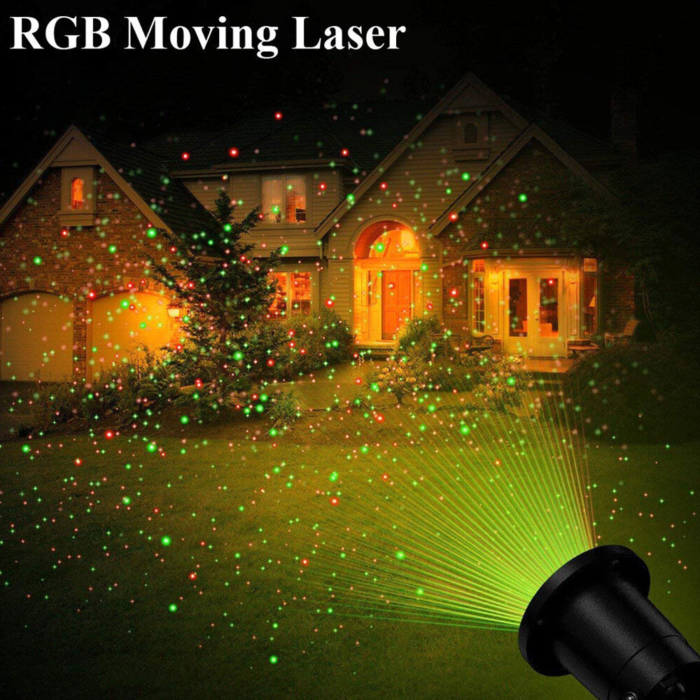 Laser Light Christmas LED Moving Laser Projector Lights Lamp Xmas Party Outdoor