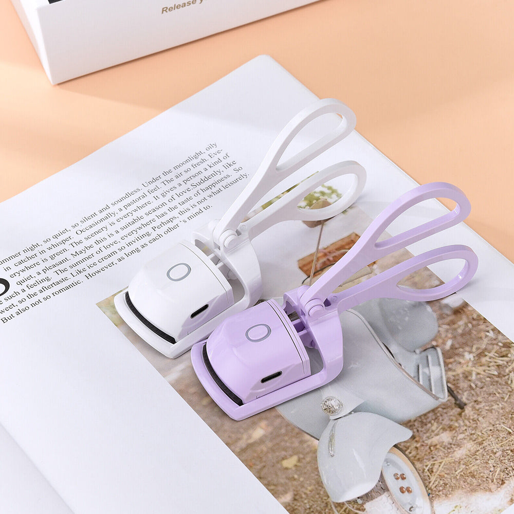 Electric Heated Curling Eyelash Tool Double Eyelash Curler USB Rechargeable