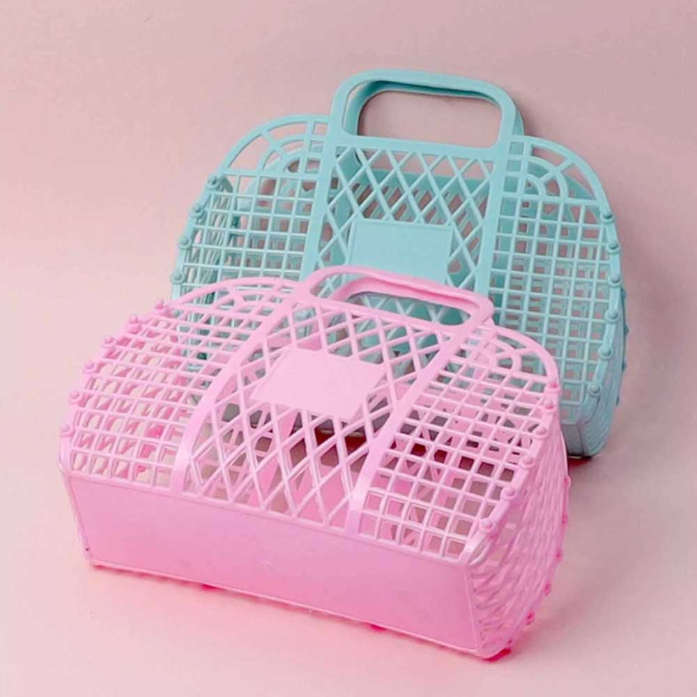 Jelly Tote Bright Jelly Bags Reusable Gift Basket Girls Beach Bag Jelly Purse