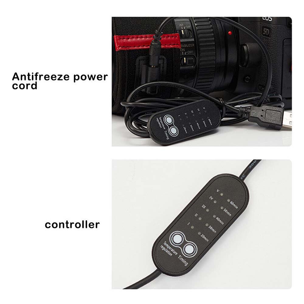 Adjustable USB Camera Lens Heating Strip DSLR Lenses Heater Warmer Warming Band