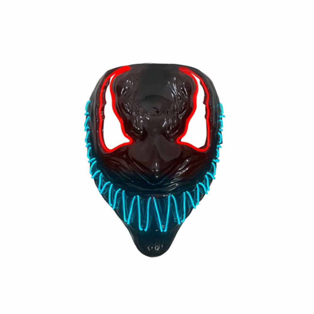 LED Light Up Neon Mask Halloween Venom Mask Halloween Costume Scary Cosplay
