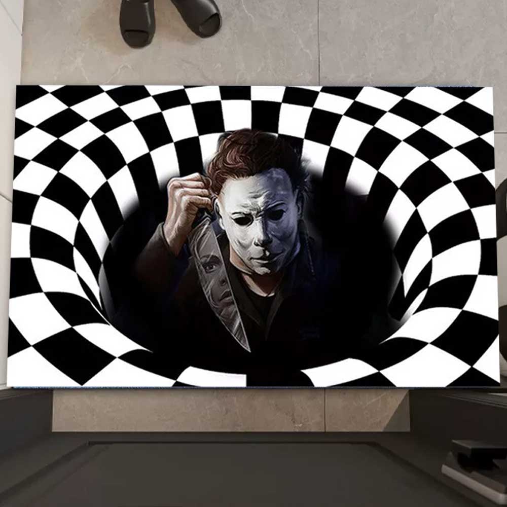 Horror Welcome Rug Halloween Scary Clown Door Mat Carpet 3D pattern 50X80CM
