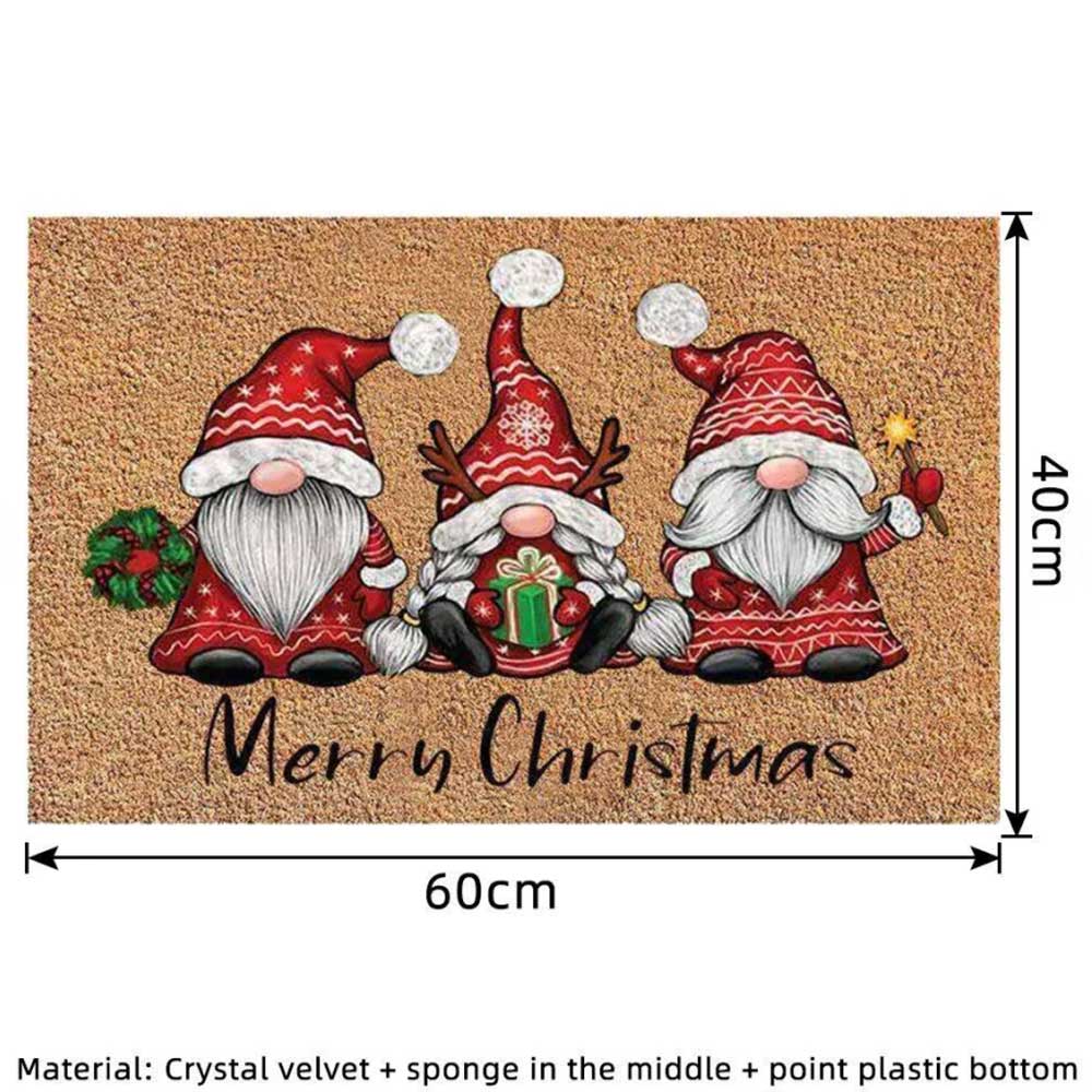 Merry Christmas Front Door Mat Non Slip Entrance Floor Carpet Indoor Hallway Home Decor