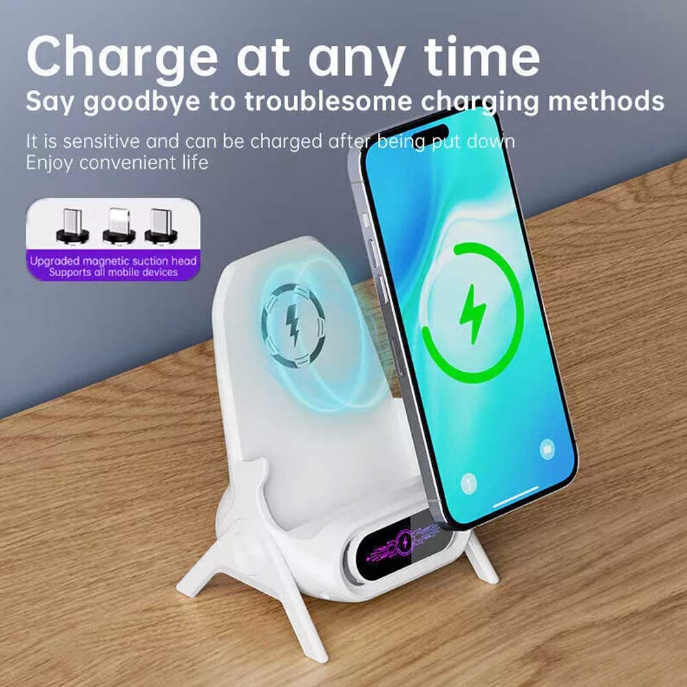 15W Fast Wireless Charger Stand Dock For iPhone Samsung Android Phone