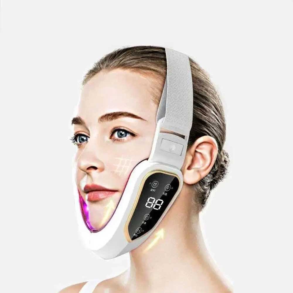 V-Face Shape Massager Skin Neck Lift Slim Double-Chin Removal LED Photon Therapy