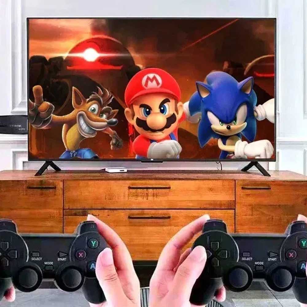 40000+ 4K HDMI 128GB Retro Game Stick Console 2X Wireless Controller TV Video Games