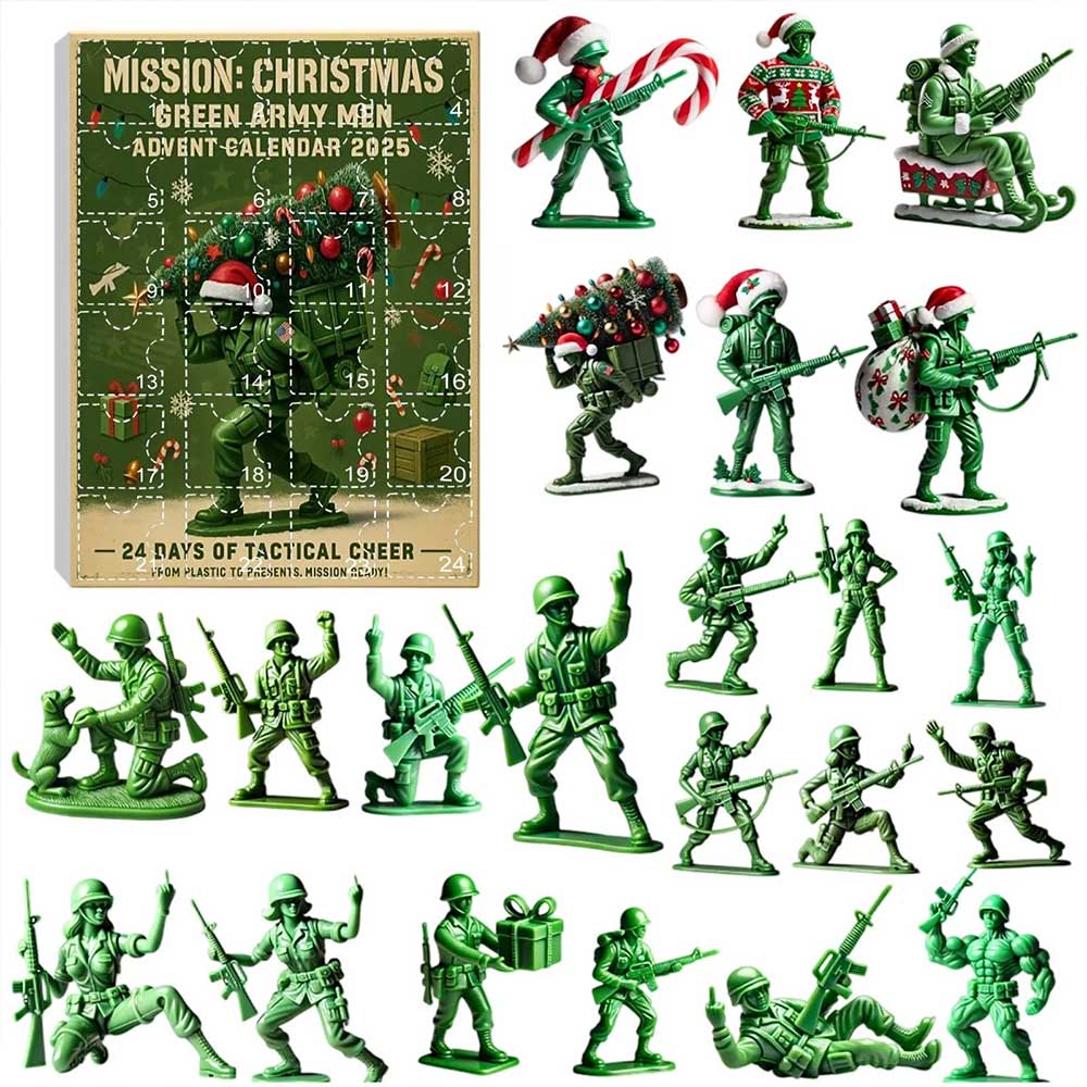 MISSION: CHRISTMAS – Green Army Men Advent Calendar 2D, 24 Days of Military-Themed Countdown