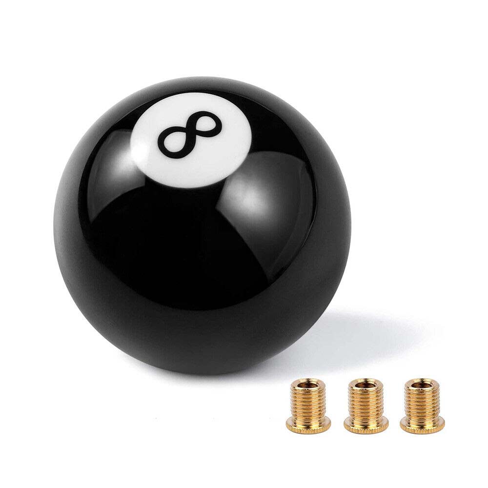 Manual Car Gear Stick Shift Knob Billiard Ball Shifter Lever Cover + 3 adaptors