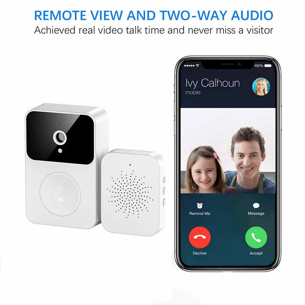 Wireless WiFi Doorbell Camera Video Door Bell Intercom Phone Smart Security Cam