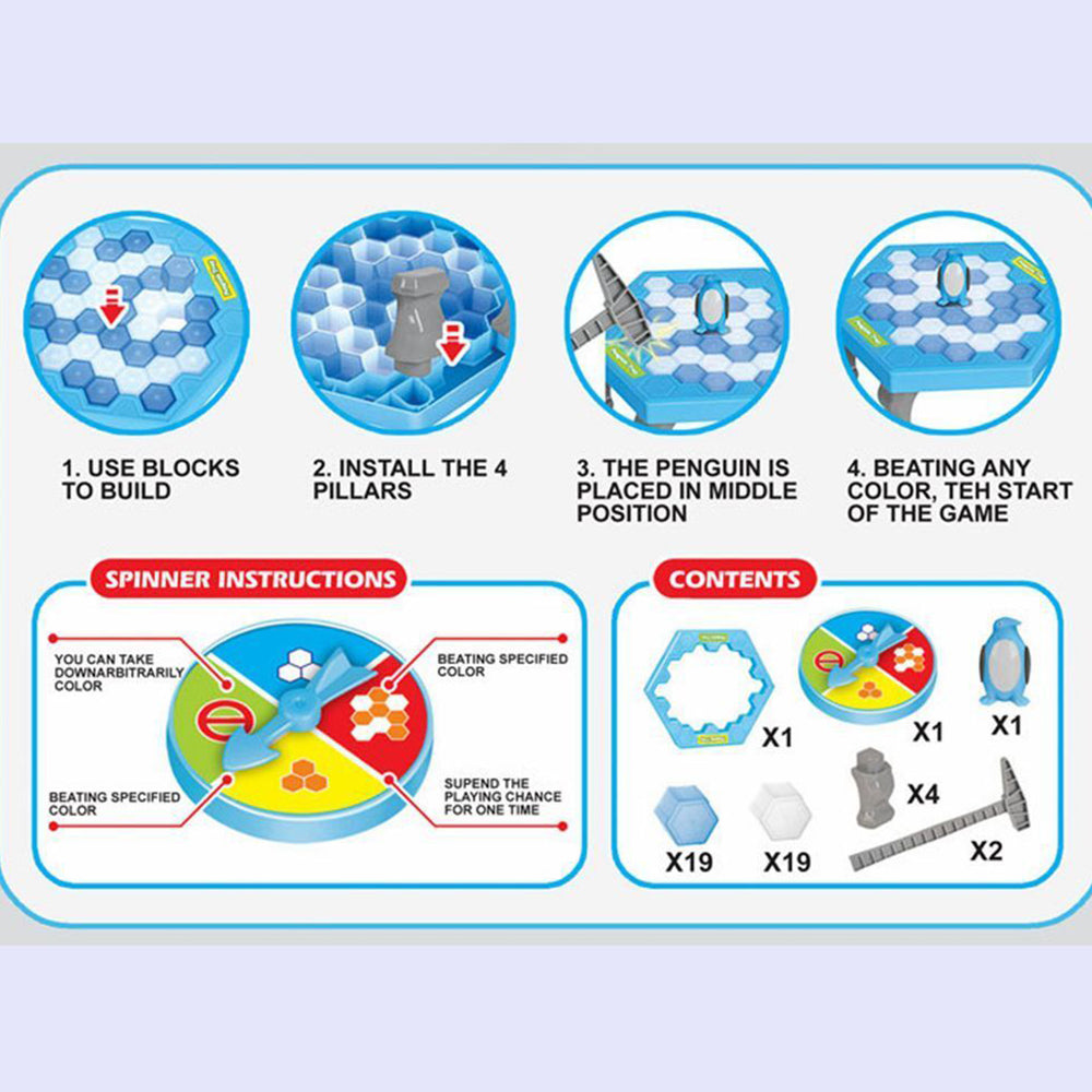 Hammer Penguin Save the Penguins on Ice Game Break Ice Block Trap Family FunGame