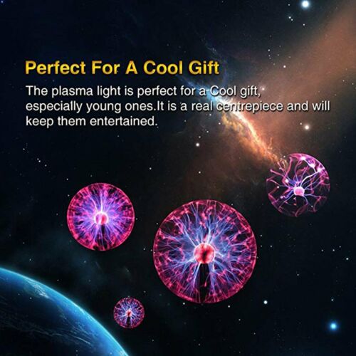 Magic Plasma Ball Touch USB Lamp Electric Globe Night Light Glass Lighting 14cm