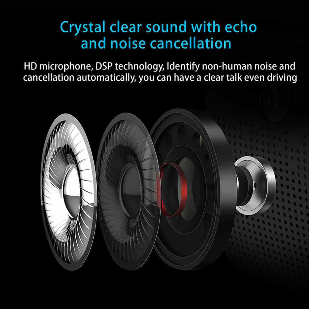 Bluetooth Hands-Free Sun Visor Wireless Phone Speaker Kit Car Speakerphone