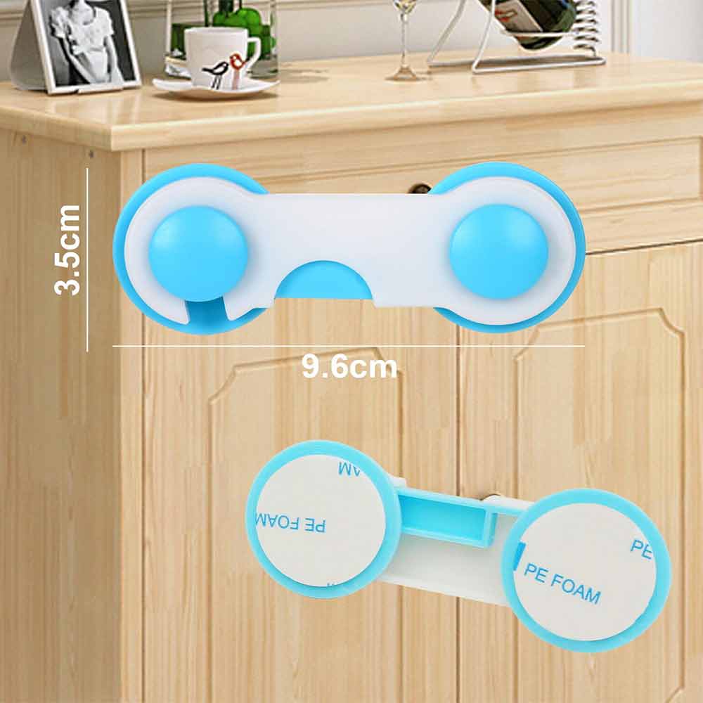 16X Safety Lock Child Adhesive Kid Baby Drawer Door Cupboard Cabinet Toilet Cute