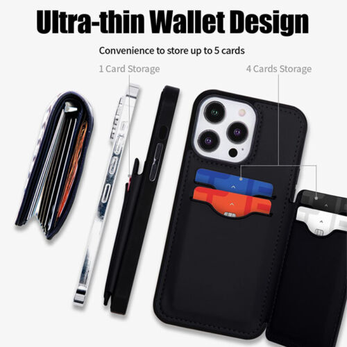 Goospery Balance Fit5 Card Case for iPhone 14 series Case Ultra Slim PU Leather