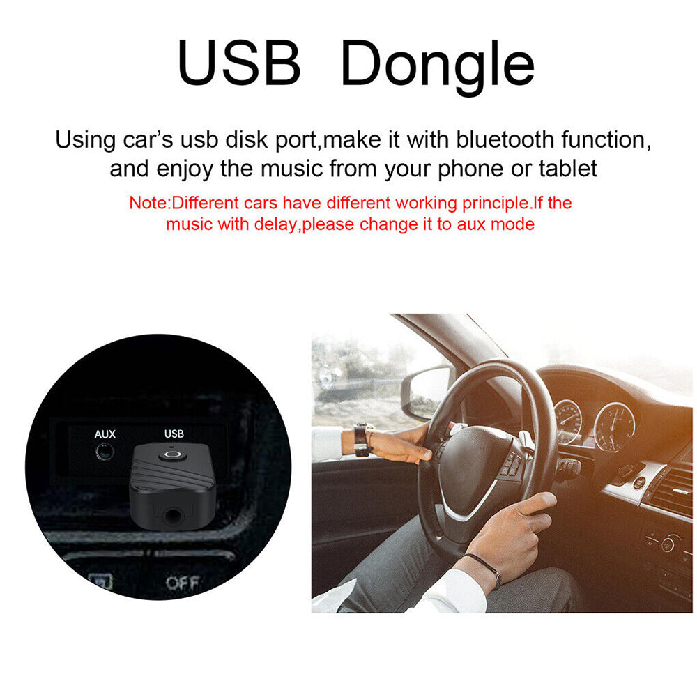 Wireless Bluetooth5.0 Adapter AUX Audio Stereo Receiver Music Speaker Transmitter